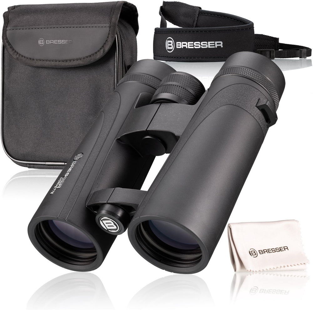 Bresser corvette 8x42 verrekijker – waterdicht, bak-4 prisma's, fmc coating – ideaal voor vogels kijken, wandelen riezen