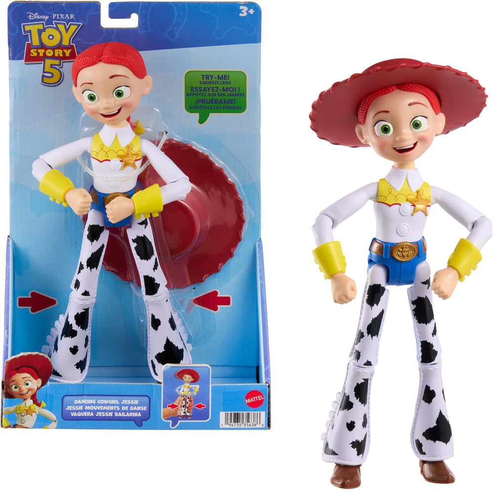 Mattel disney en pixar toy story 5 grote jessie figuur 30 cm - beweegbaar speelgoed dansende cowgirl