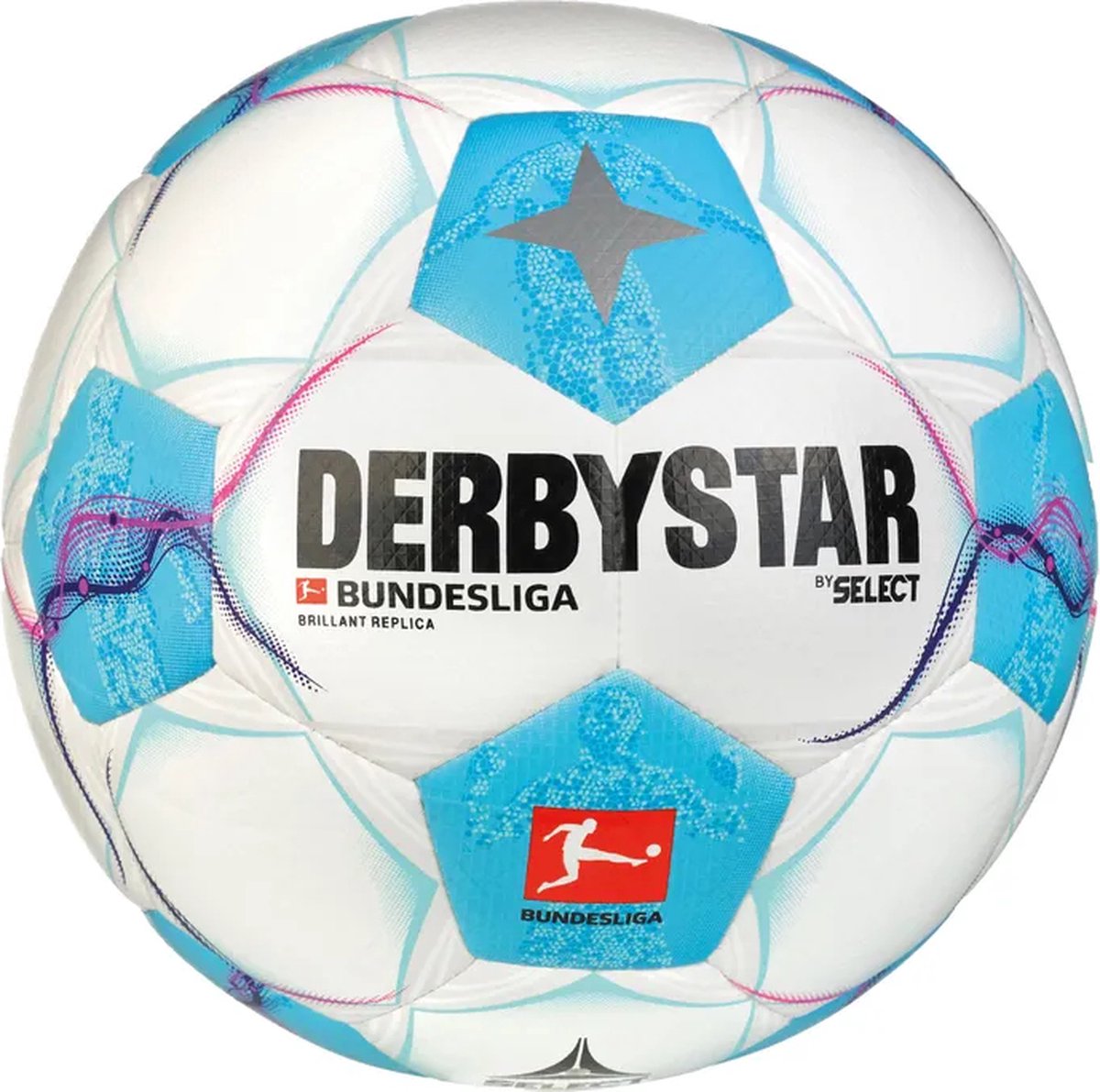 Derbystar bundesliga brillant replica v23 fifa basic ball 162008c, unisex, wit, bal naar voetbal, maat: 5