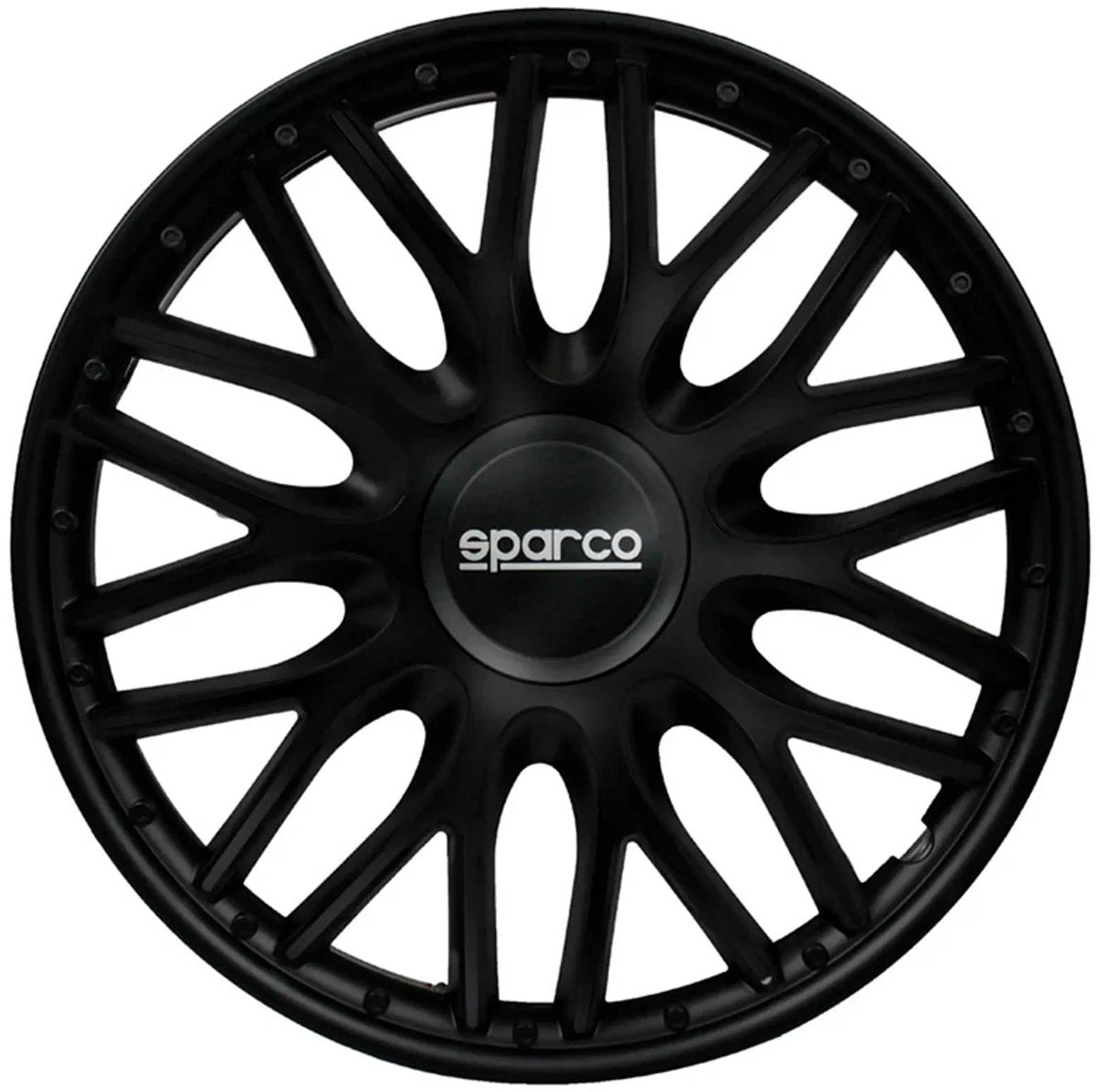 Sparco wieldoppen roma - 15-inch - zwart - set van 4 stuks