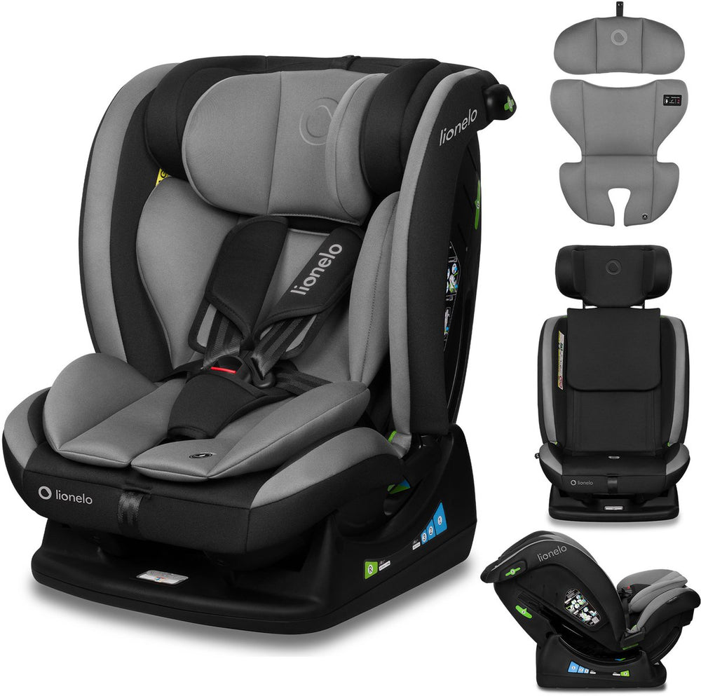 Lionelo aart i-size - kinder autostoel 4in1 - voor baby 0 tot 36 kg (0-12 jaar groep 0+ 1 2 3 40-150 cm) - voor en achterwaarts - rwf tot 105 cm - montage met autogordel - stevige, veilige - comfortabel zitje - volledig verstelbaar - wasbare hoes