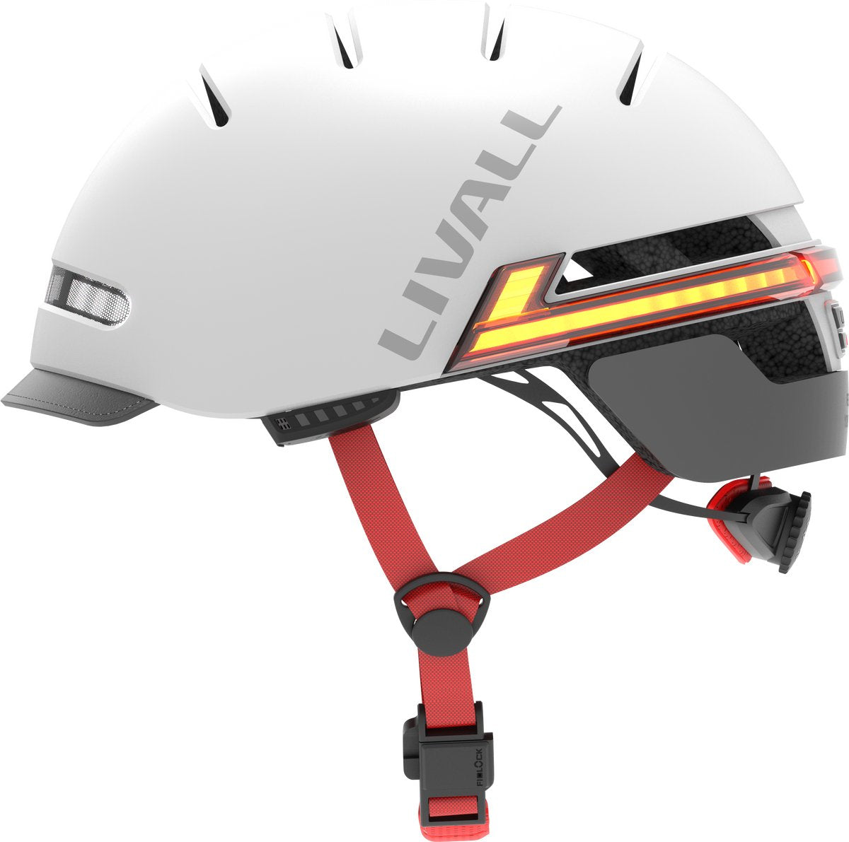 Livall bh51m nso ii sandstorm grey l sizeslimme bluetooth-fietshelm met luidsprekers en ingebouwde microfoon, ce- en cpsc-gecertificeerd, fietshelm met slimme richtingaanwijzers en valdetectie, fietshelm met vizier voor volwassenen (heren en dames)