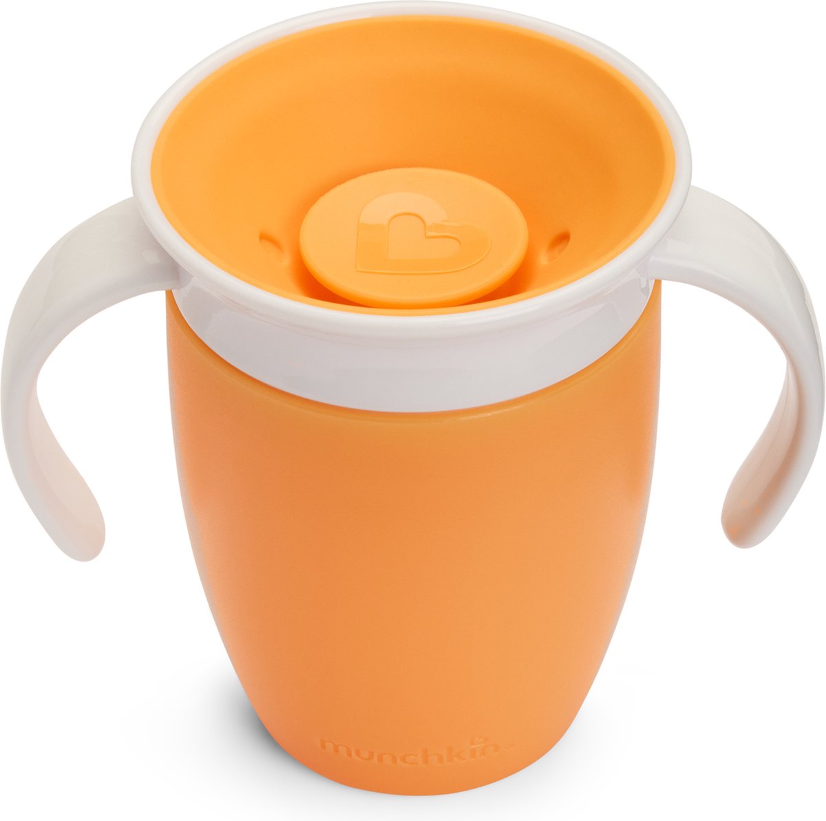 Munchkin miracle anti-lek 360° drinkbeker - trainer cup - oefenbeker voor baby en kind - 207ml - oranje