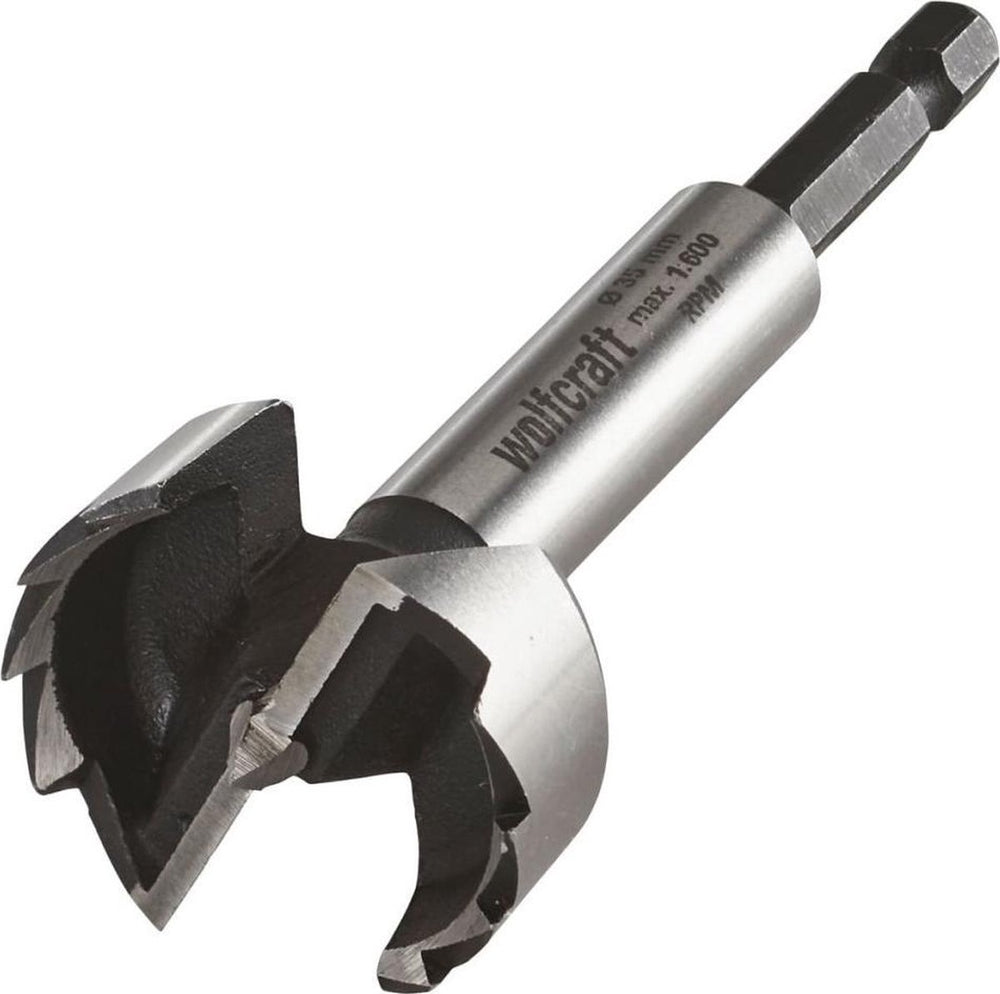 Wolfcraft - houtcilinderboor ø 35 mm - forstnerboor - scharnierboor - zeskantschacht - 3310000