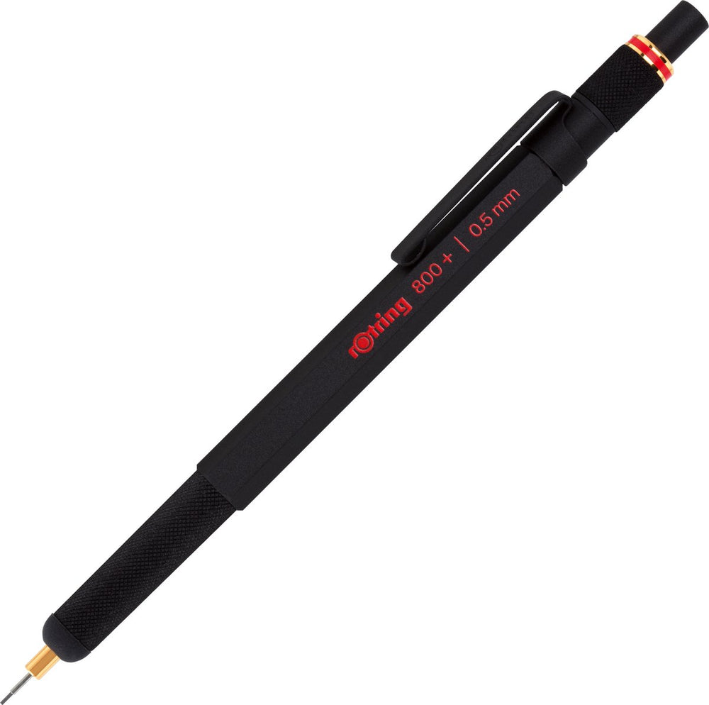 Rotring 800+ mechanisch vulpotlood en aanraakscherm - 0,5 mm - zwart metalen behuizing