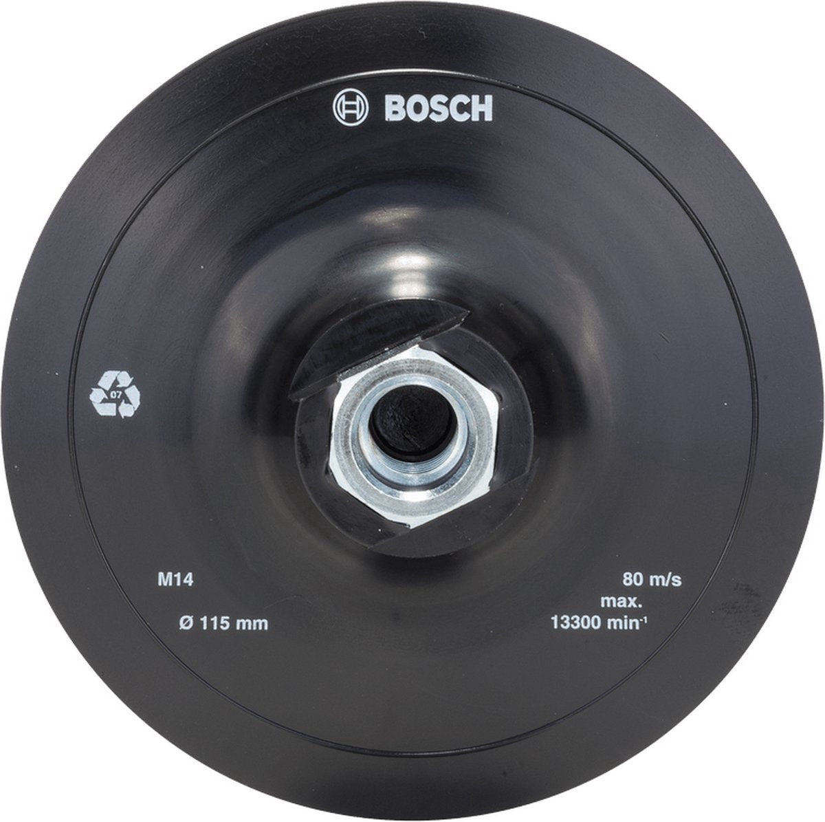 Bosch rubberen schuurblad voor haakse slijpers - haaklus bevestigingssysteem - 115 mm