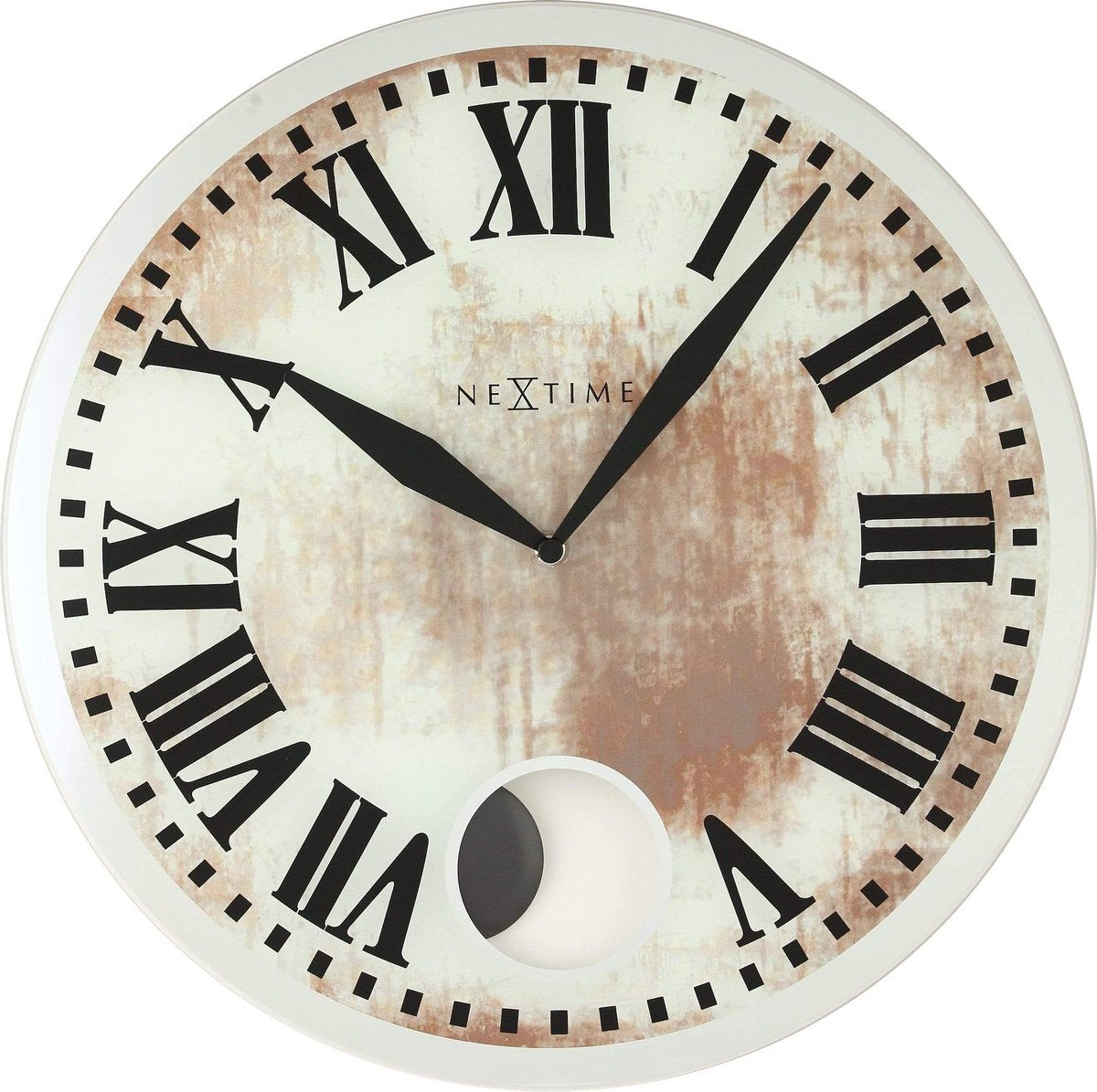 Nextime klok 8162 romana, ø43 cm, wand, wit