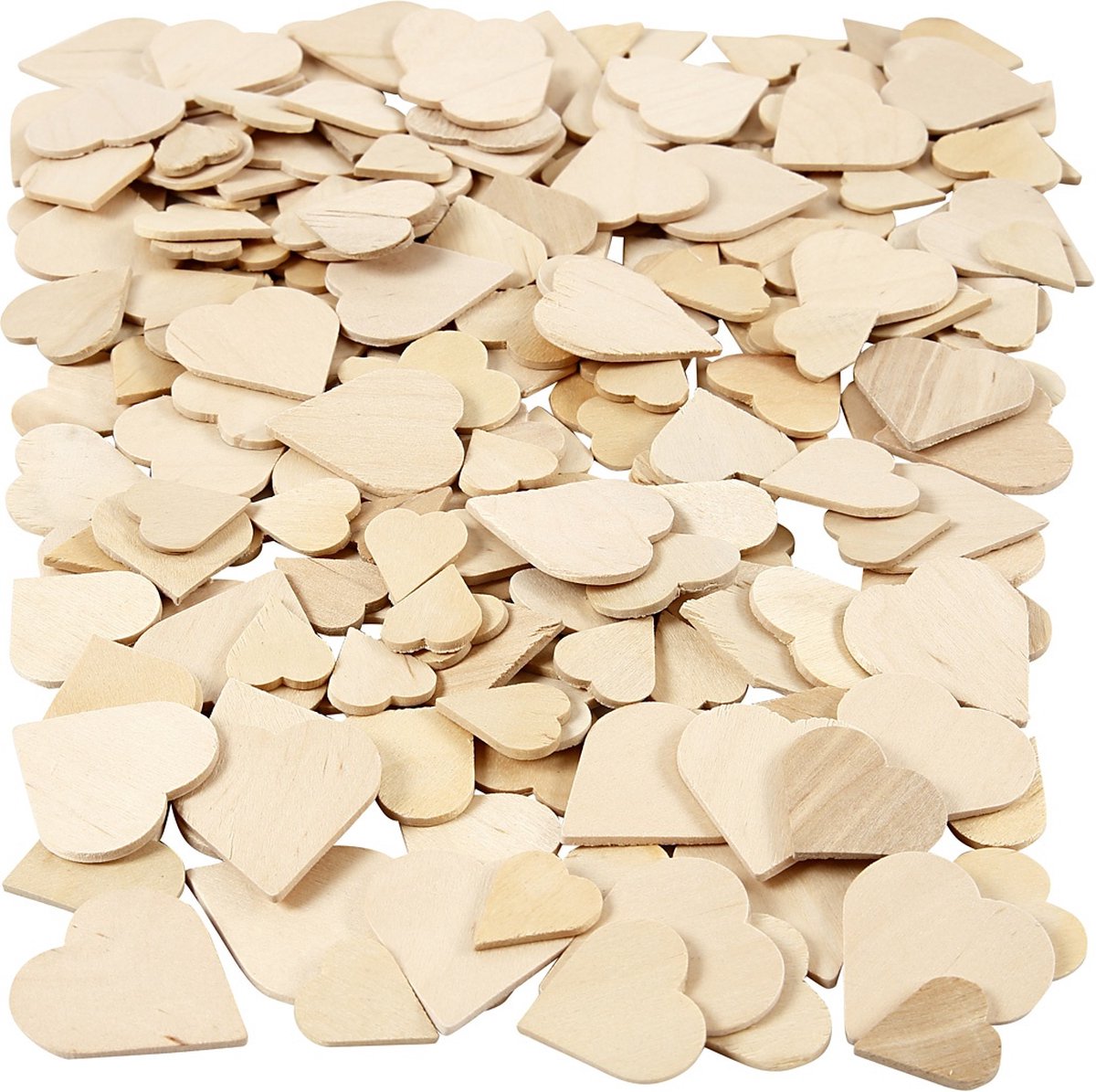 Creativ company creotime houten knutselset hart 18 30 x 2 mm blank 60 stuks