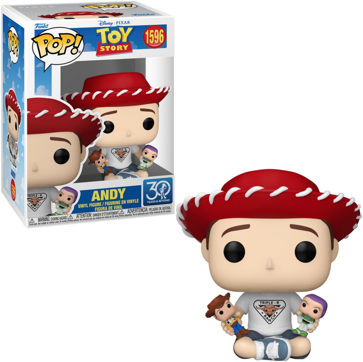 Funko pop! toy story 30th anniversary - andy w woody buzz