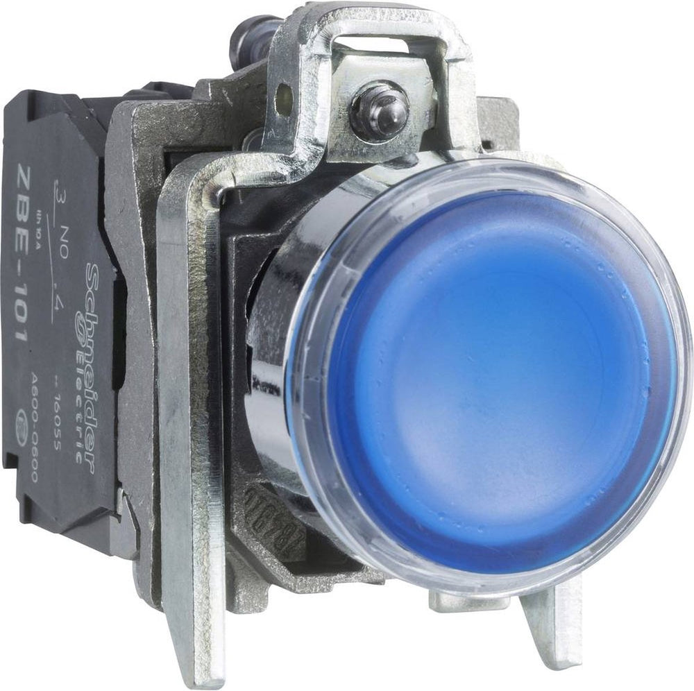 Schneider electric xb4bw36b5 harmony xb4bw36b5 druktoets bedieningsknop vlak 1 knop blauw druk-ontgrendeling 1 stuk(s)