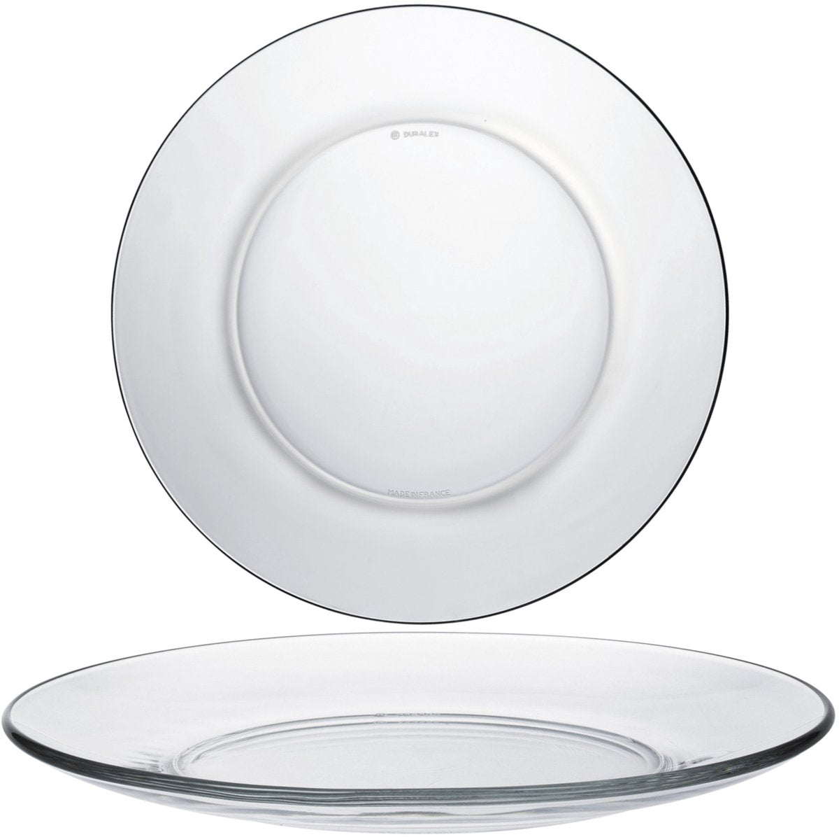 Duralex lys - plat bord - 235 x 20 mm - transparant - set van 6