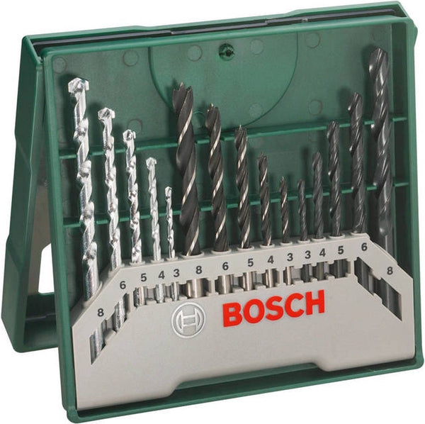 Bosch accessoires bosch x-line boorset - 15-delig - hout, metaal en steen