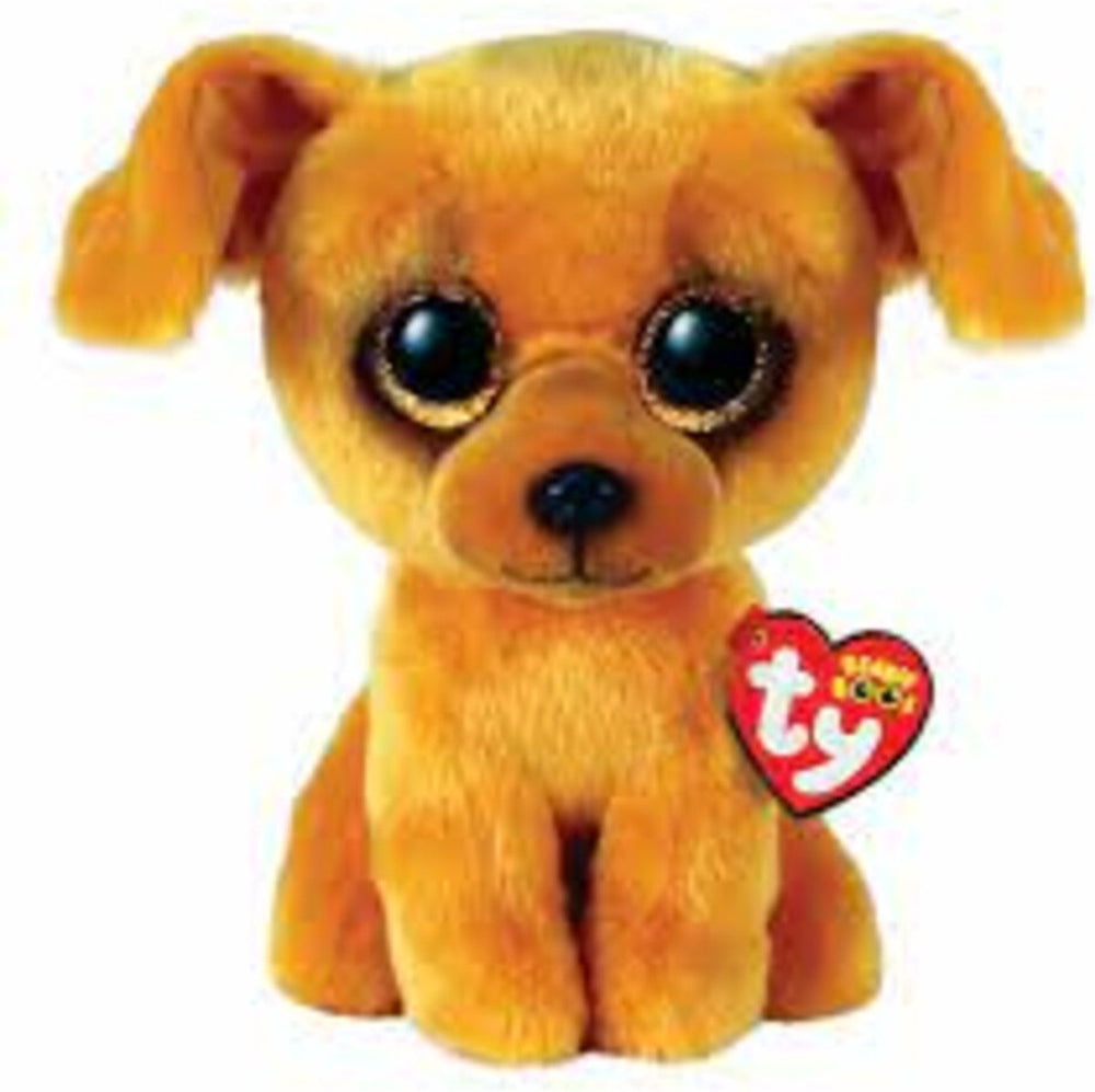 Ty Beanie Boo's Zuzu lichtbruine hond, 15 cm