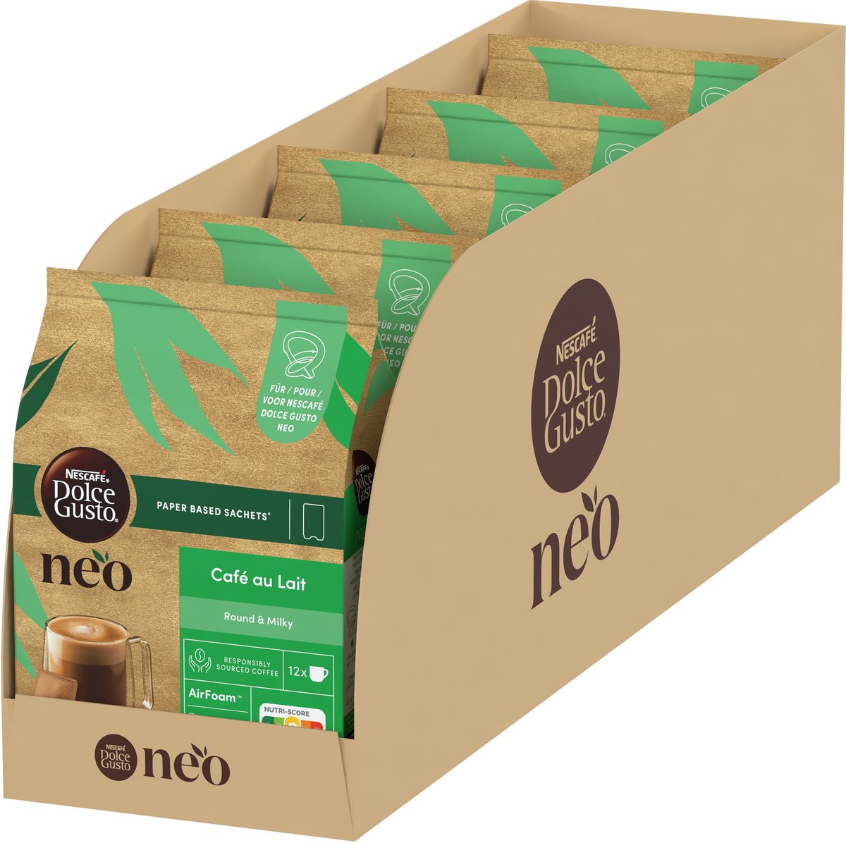 Nescafé dolce gusto neo sachets café au lait - 5x12 sachets voor 12 koppen koffie