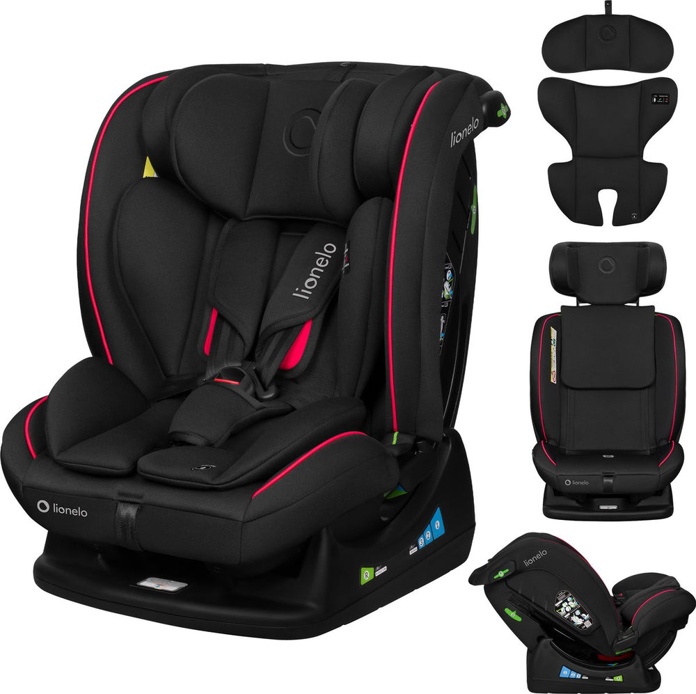Lionelo aart i-size autostoel – voor kinderen 40-150 cm – 4in1 groep 0-1-2-3 – i-size r129 – voor- en achterwaarts (rwf tot 105 cm) – montage met autogordel – memory foam hoofdsteun – 13-standen – comfortinzet – wasbare hoes