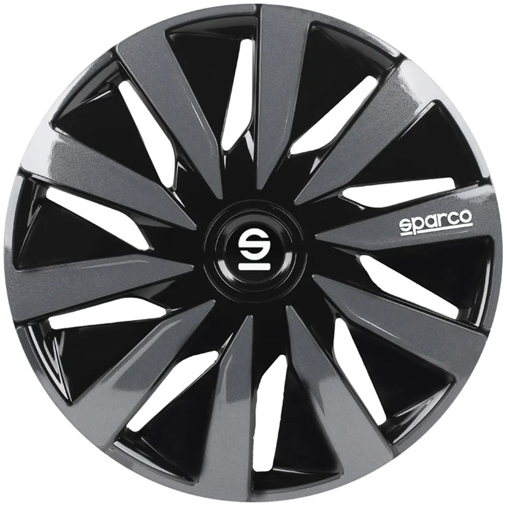 wieldoppen Lazio 13 inch ABS zwart grijs set van 4
