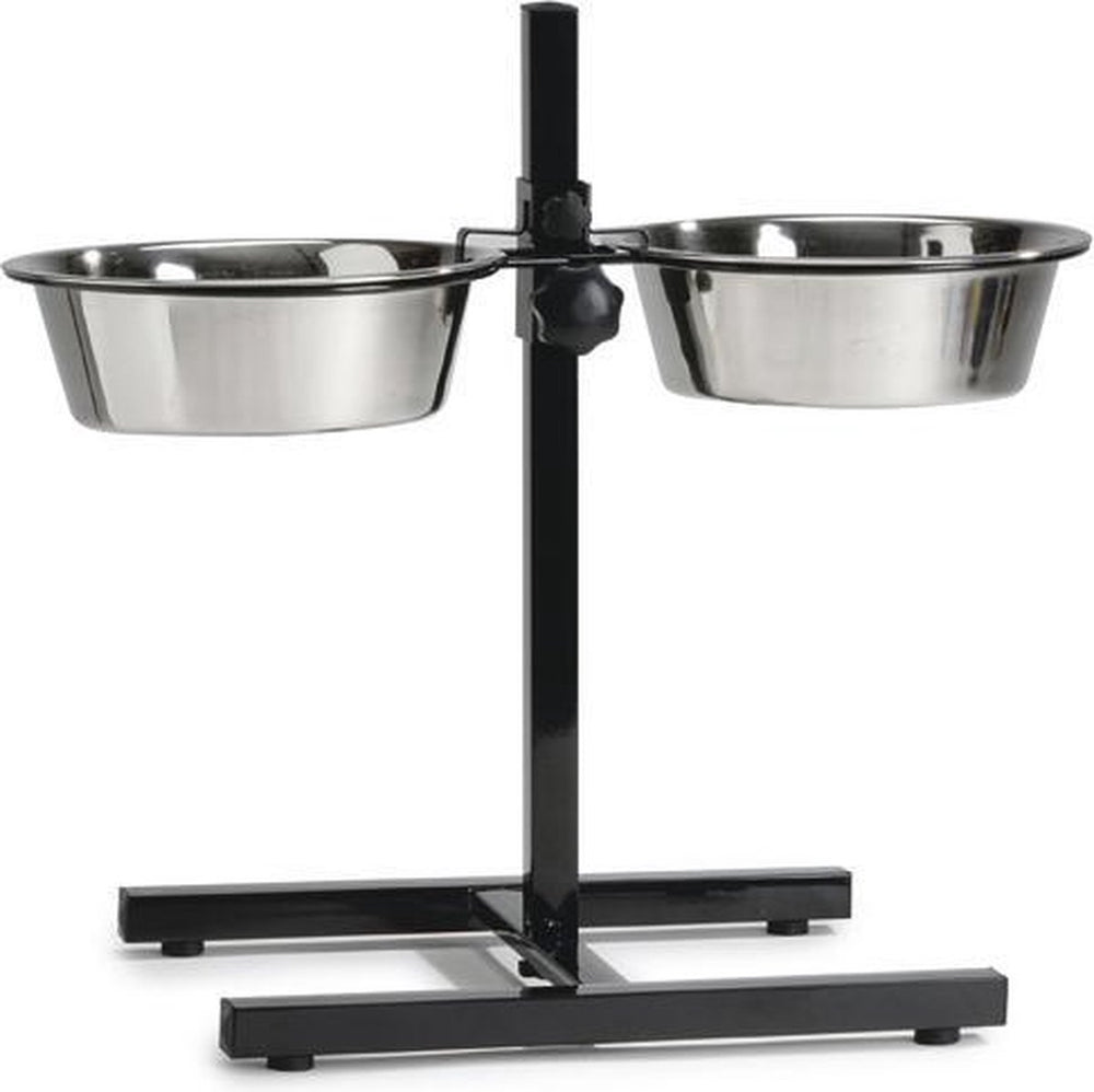 Beeztees standaard - dinerset hond - zwart - 20 cm