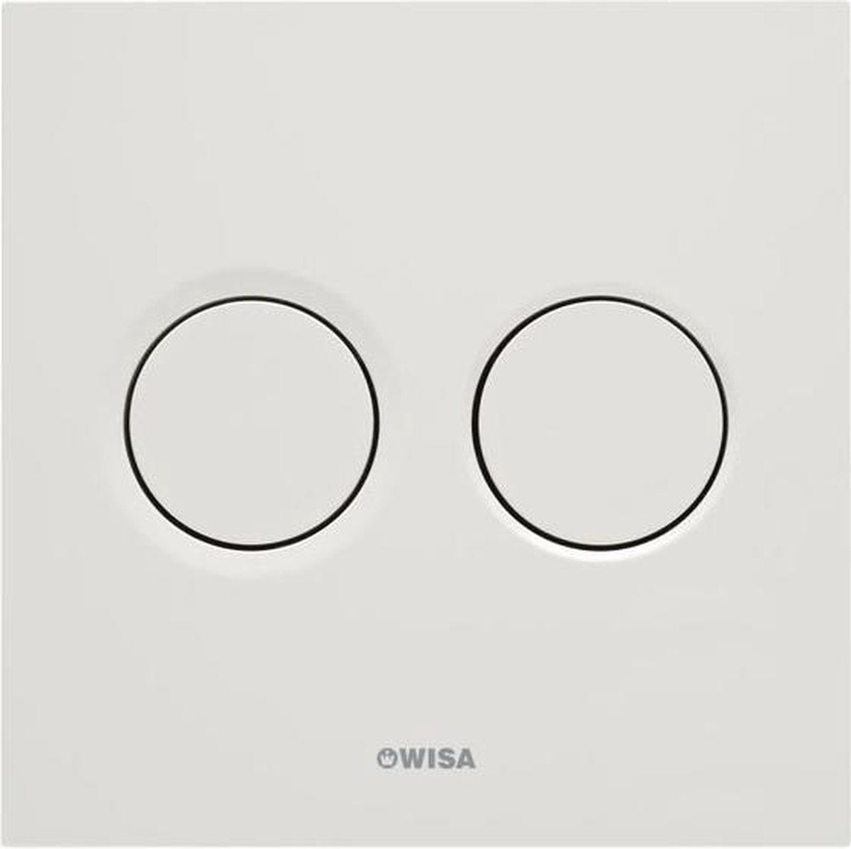 Wisa luga bedieningsplaat kunststof pneumatisch 16x16cm met dualflush voor xs wc element wit
