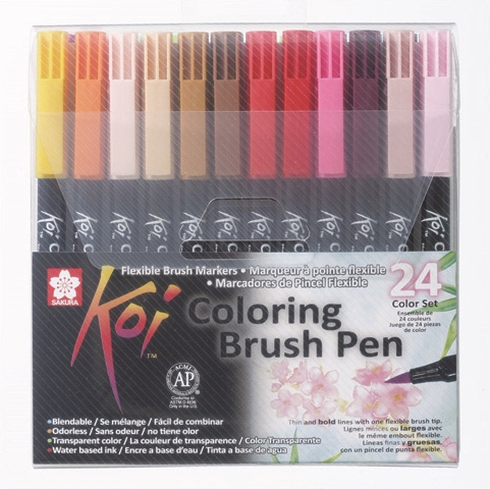 Sakura koi kleurpenseelpenset, 24 kleuren