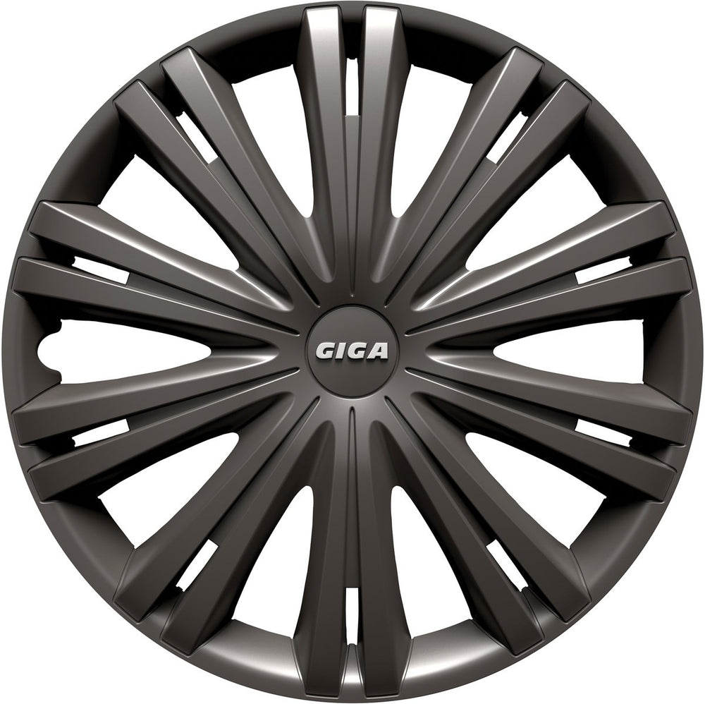 Carpoint wieldoppenset gigadark 16 inch antraciet 4 stuks