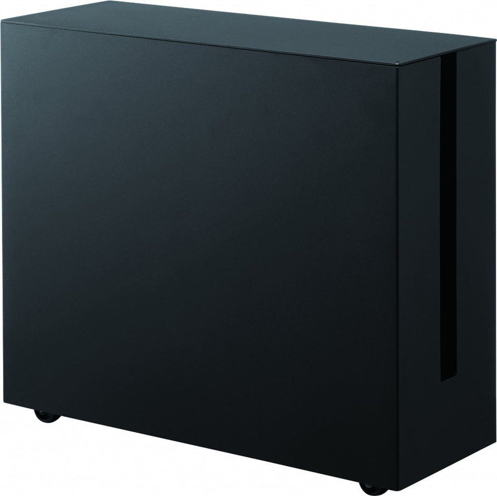 Yamazaki kabelbox met wielen - tower - zwart