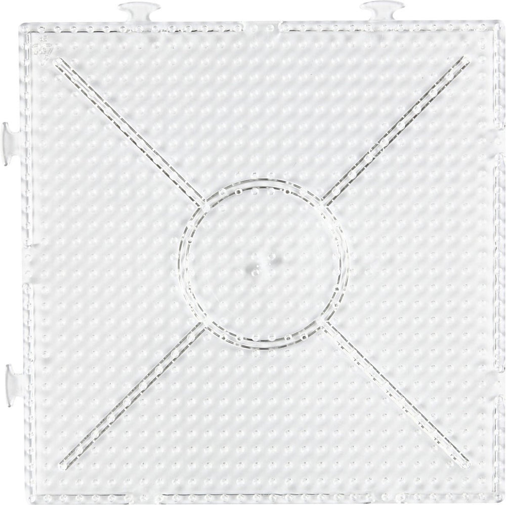 Creotime grondplaat voor strijkkralen - strijkkralenbord - onderplaat - groot vierkant - medium strijkkralen - 15x15cm - 1 stuk