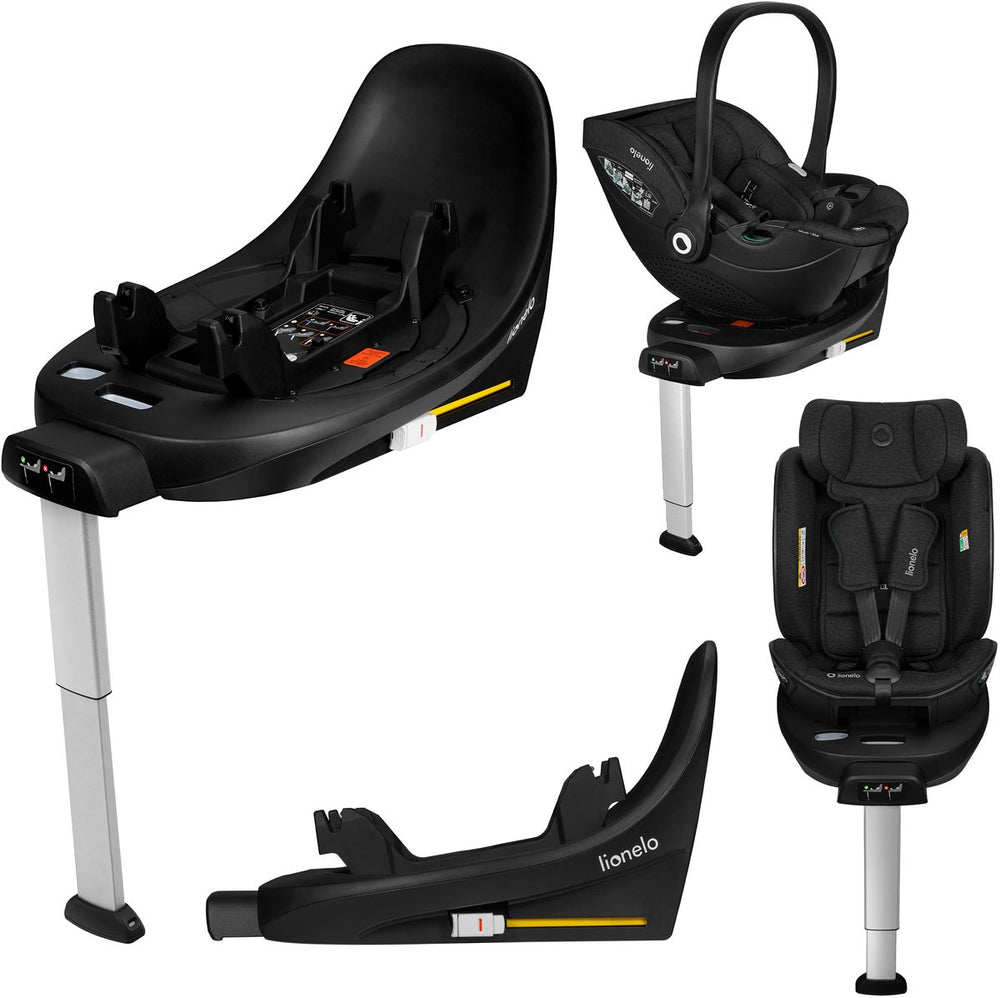 Lionelo moxie i-size base – isofix autostoel basis met 360 ° draaibaar – massieve antirebound-zone – indicator correcte installatie – kliksysteem – antirotatieframe – inklapbare steunpoot – compact formaat – compatibel met moxie moxie next