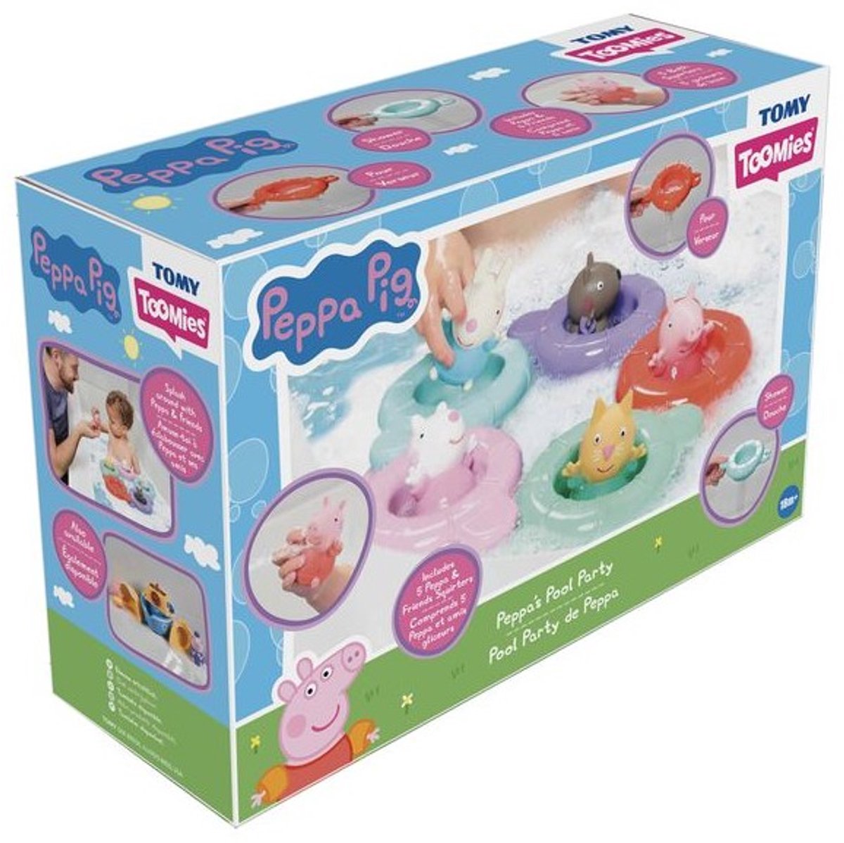 Tomy toomies peppa pig badspeelgoed - peppas pool party - sensorisch speelgoed.