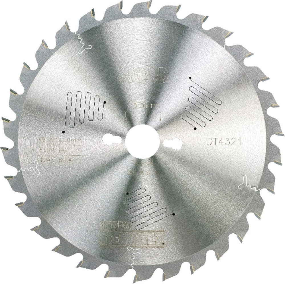 Dewalt cirkelzaagblad voor hout | extreme | ø 250mm asgat 30mm 30t - dt4321-qz