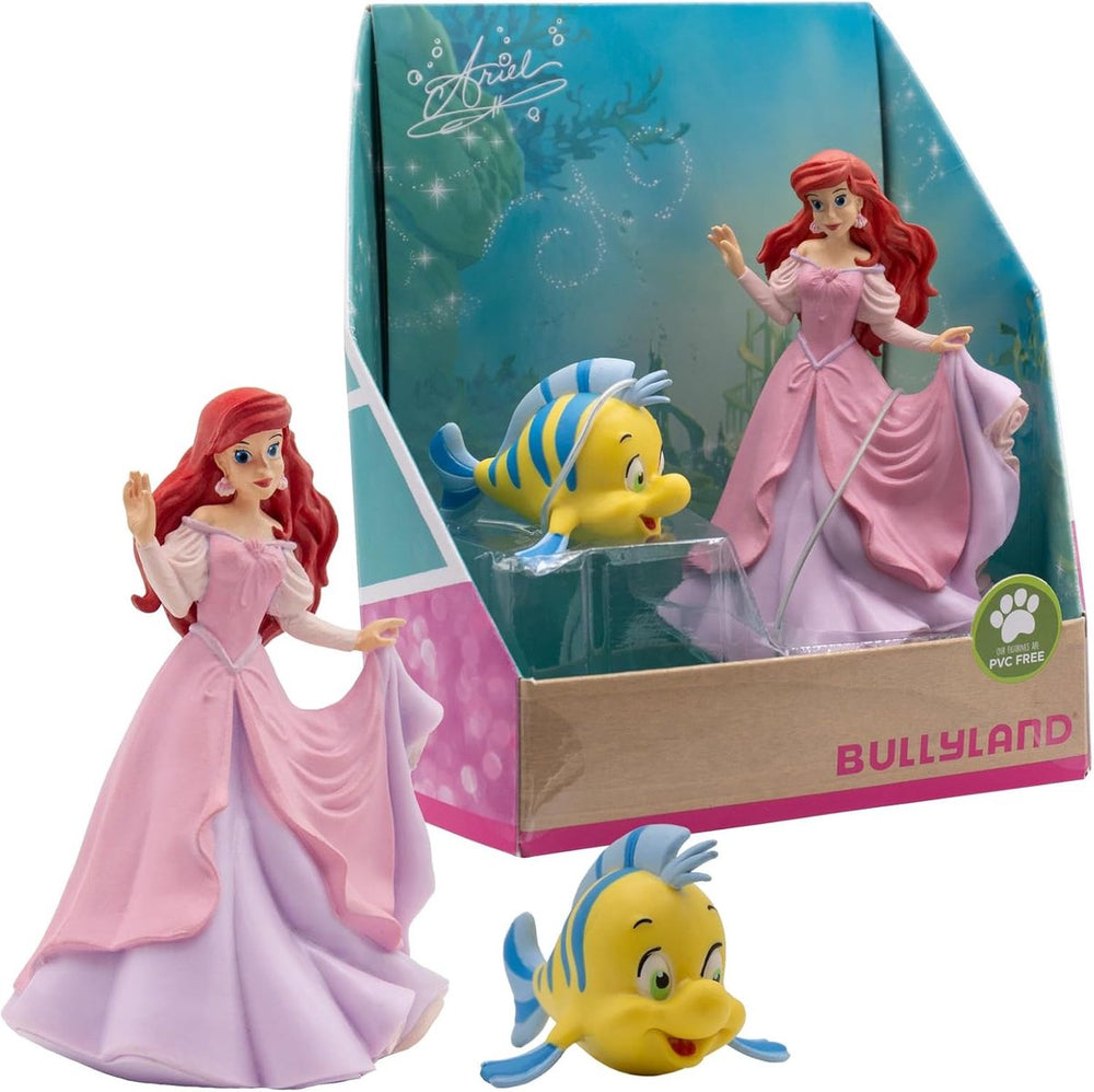 Bullyland 13437 – speelset disney de kleine zeemeermin met ariel en botje – levensecht en detailrijk vormgegeven – ideaal als taartfiguur, verzamelobject of cadeautje voor kinderen vanaf 3 jaar