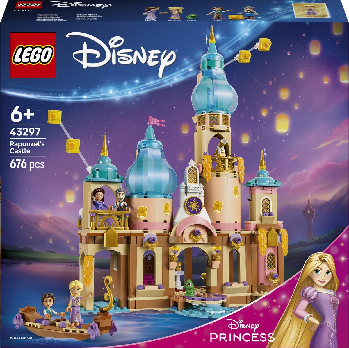 Lego ǀ disney princess rapunzels kasteel bouwbaar speelgoed voor kinderen en decoratie 43297