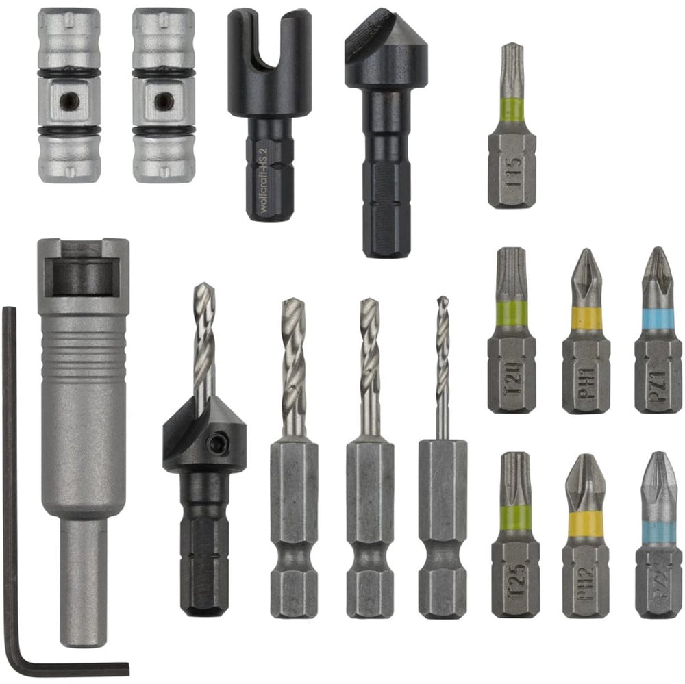 Wolfcraft - flipbit set - alles in 1 - 17 delig - 3086000