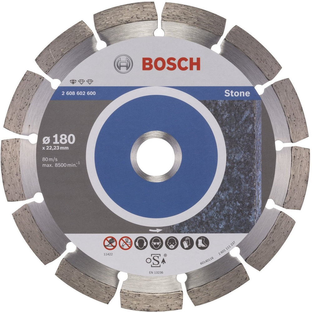 Bosch - diamantdoorslijpschijf standard for stone 180 x 22,23 x 2 x 10 mm
