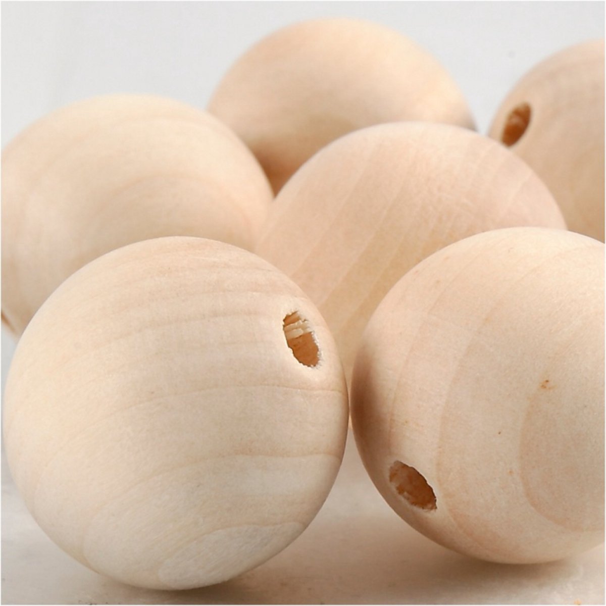Houten kralen Ø 25mm, 8st.