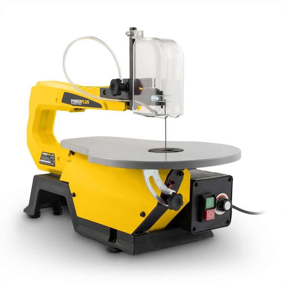 Powerplus elektrische figuurzaag powx195 - 120w zaagmachine - max. breedte 406mm, max. diepte 50mm - met 2 acc.