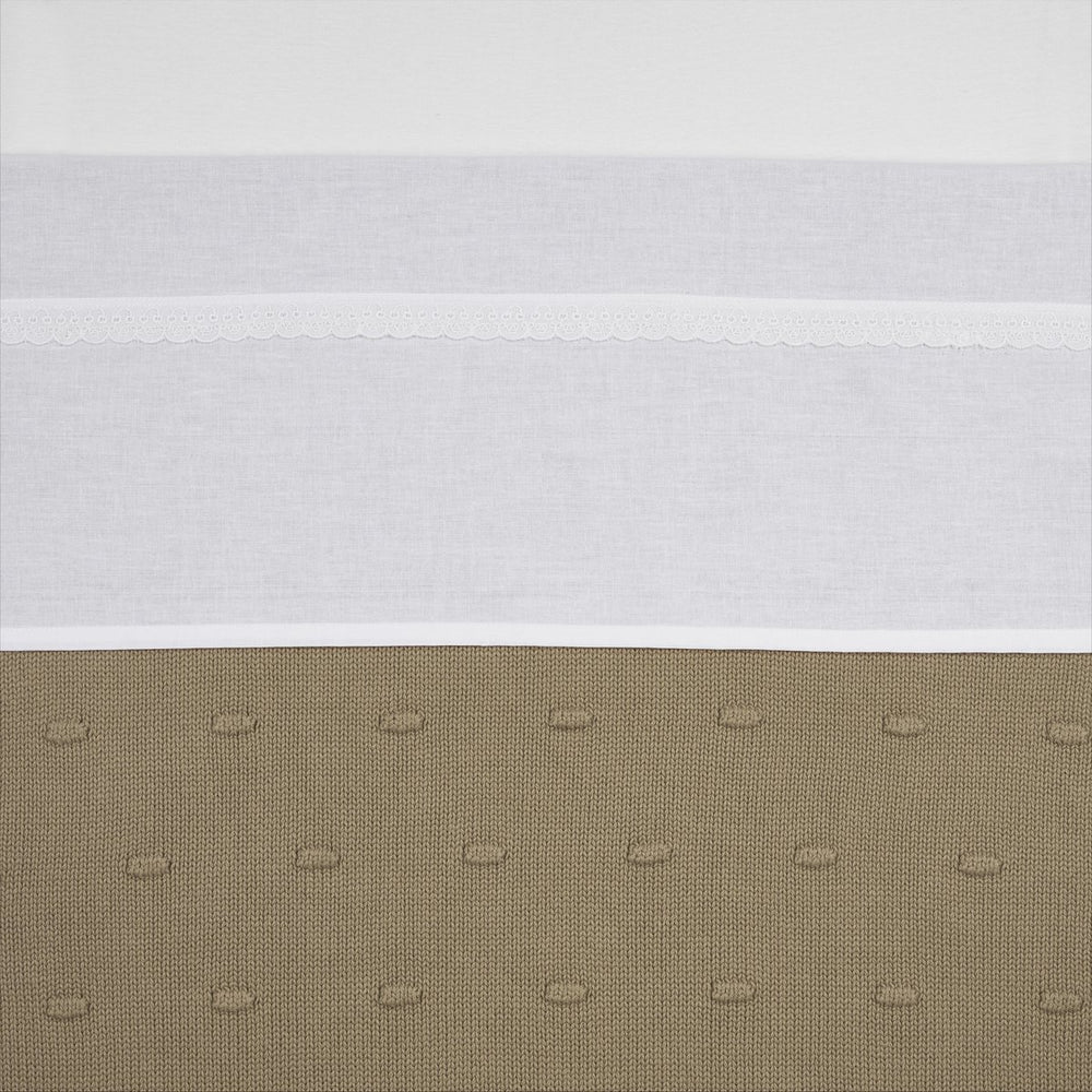 Meyco baby lace ledikant laken - white - 100x150cm - 0.3 tog
