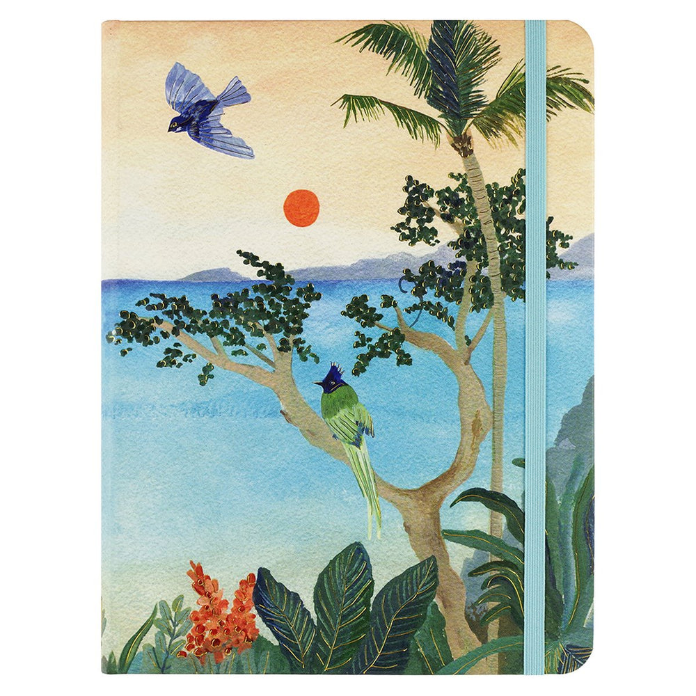 Peter pauper mid size notitieboek - tropical paradise - met elastieksluiting - 16x21 cm