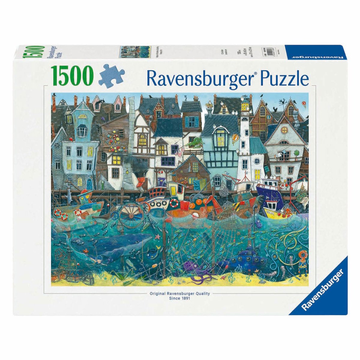 Ravensburger puzzel habour of wonders: a bustling fantasy port - legpuzzel - 1500 stukjes