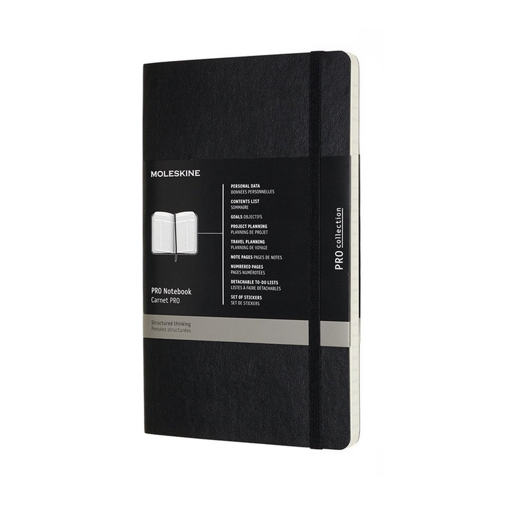 Moleskine professional notitieboek - large - softcover - zwart