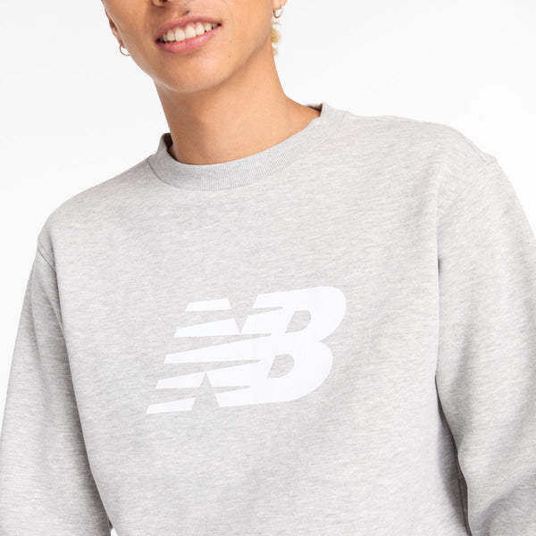 New balance sport core brushed crew heren trui - atletic grey l