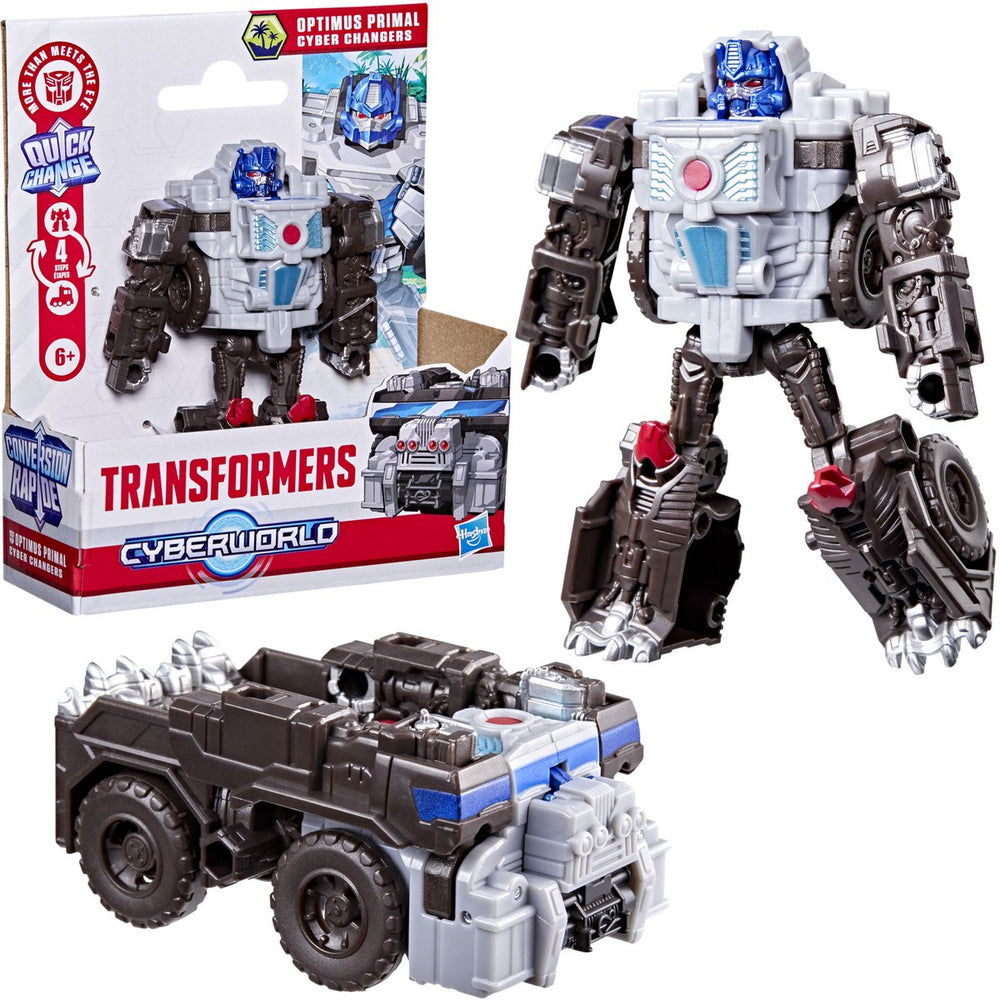 Transformers cyberworld - cyber changers optimus primal - actiefiguur