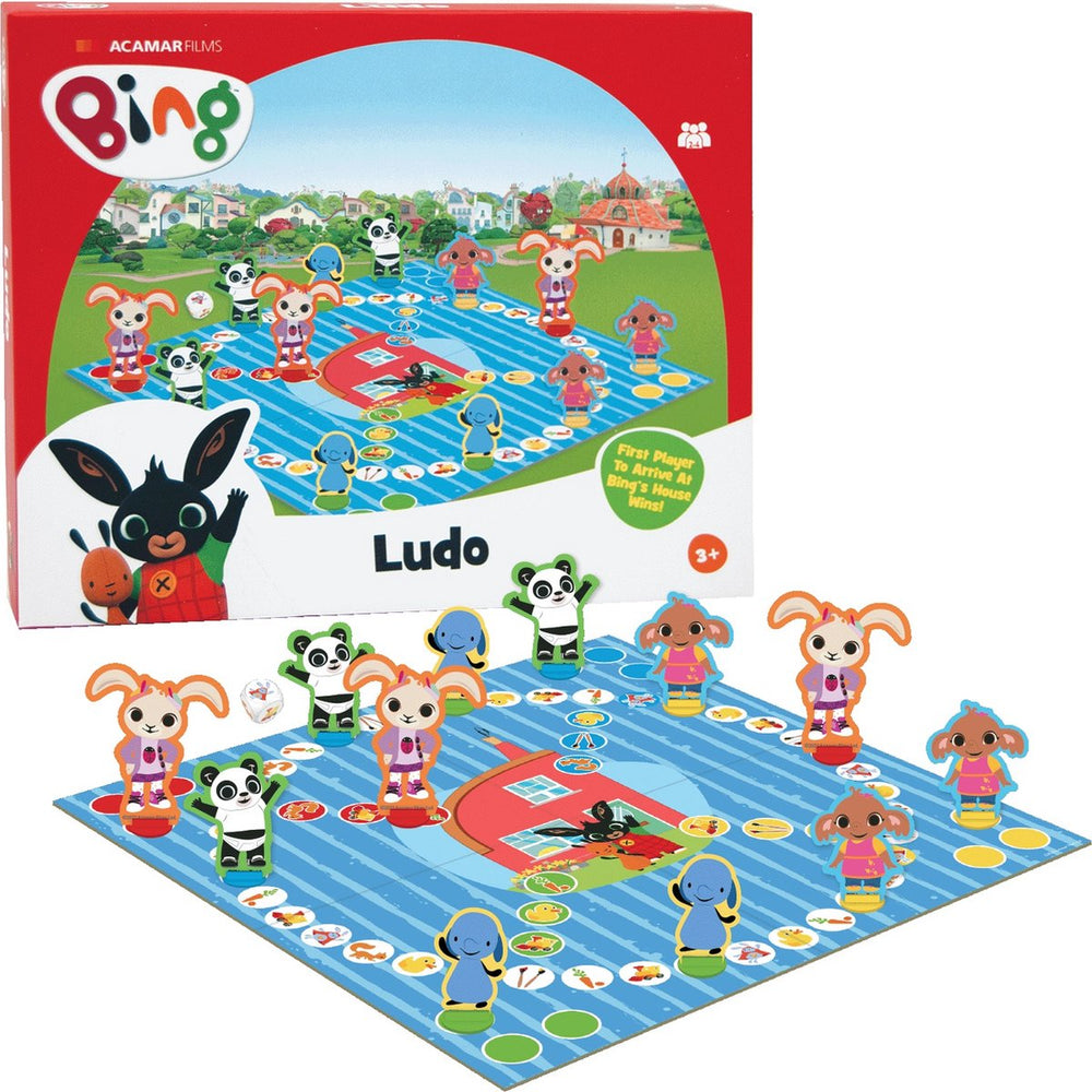 Bing ludo bordspel voor kinderen - bunny gezelschapsspel karton.