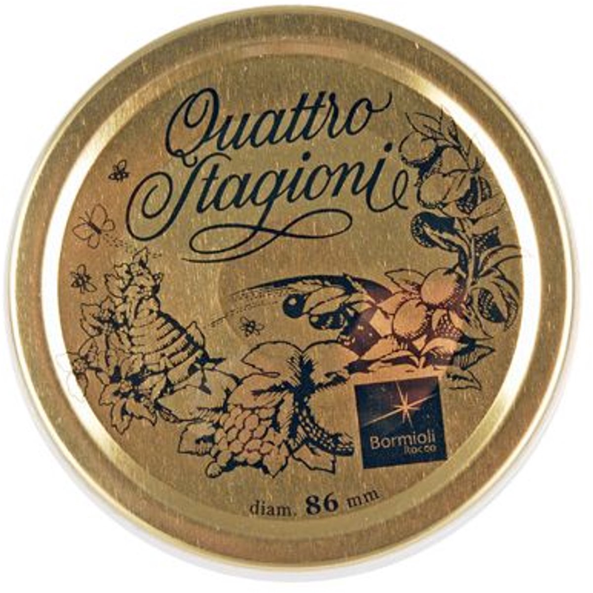 Bormioli rocco covers quattro stagioni gouden 2 stuks ø 86 mm metaal