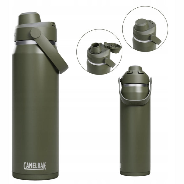Camelbak thrive chug drinkfles - 750 ml - rvs - met draaidop - isolatie waterfles - groen