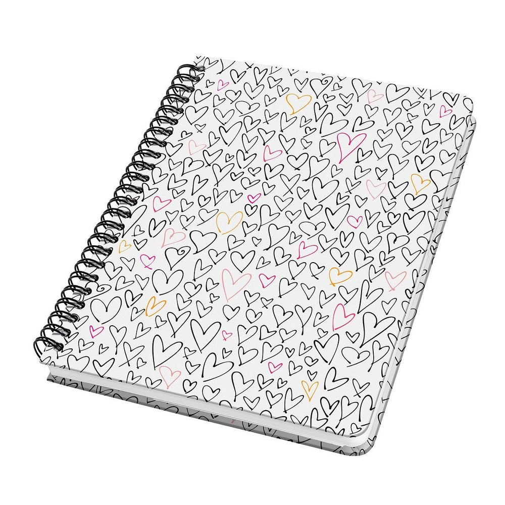 Sigel spiraal notitieboek - jolie - hardcover - a5 - 120 pagina's - dots - 100 grams papier - wild hearts - si-jn620