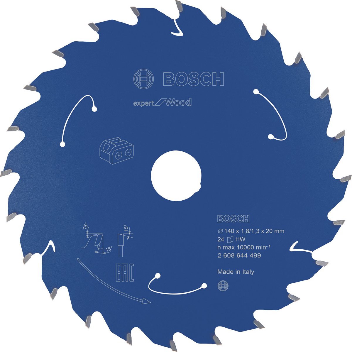Bosch accessories 2608644499 cirkelzaagblad 140 x 20 mm aantal tanden: 24 1 stuk(s)