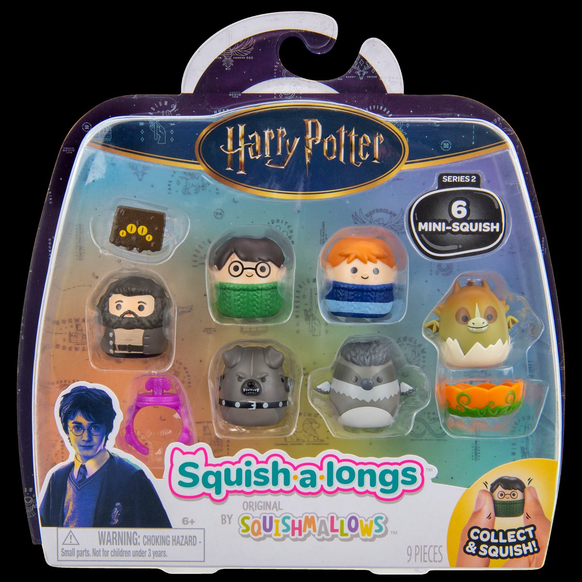 Squishmallows squish-a-longs - 6 figure pack harry potter style 1 w2