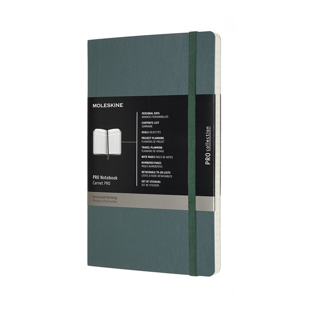Moleskine professional notitieboek - large - softcover - bos groen