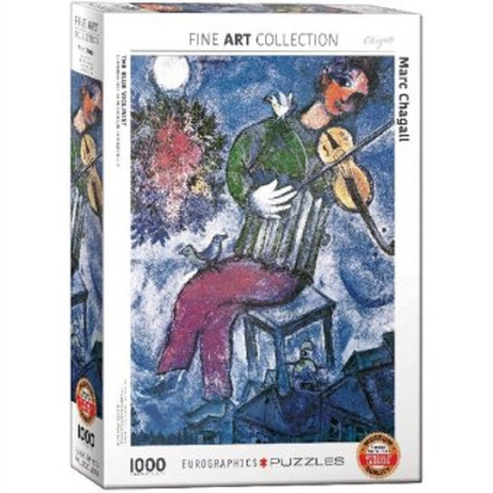 Eurographics - de blauwe violist [le violoniste bleu] - marc chagall - 1000 stukjes 48×68cm (b×h) - fine art legpuzzel