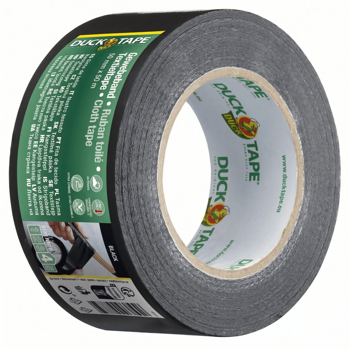 Duck reparatietape zwart 50 mmx 25 m
